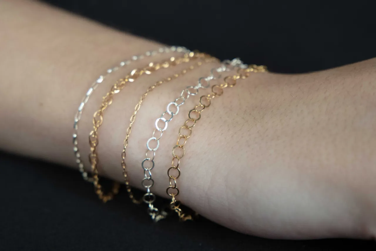 Beautiful permanent jewelry chains